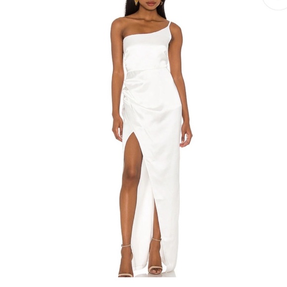 NEW NWT Nookie Grace One Shoulder Gown in Ivory - Picture 1 of 6